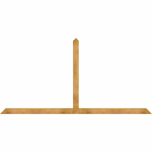 Ekena Millwork Portland Rough Sawn Timber Gable Bracket, Western Red Cedar, 108"W x 54"H x 2"D x 4"F, 12/12 Pitch GBW108X54X0204POR00RWR - main